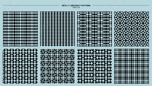 Foto Collection of basic shape abstract seamless pattern