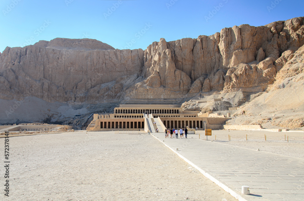 Hatshepsut's mortuary temple on sunny day. Luxor, Egypt