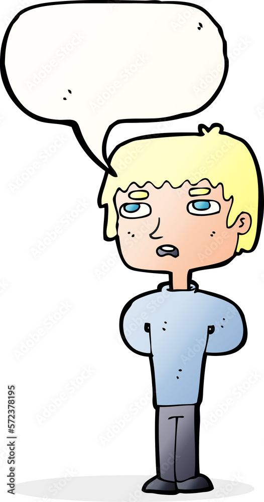 cartoon unhappy man with speech bubble cartoon unhappy man with speech bubble