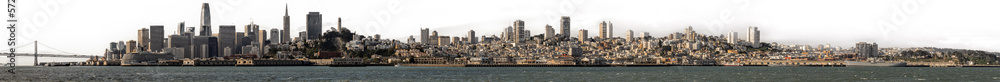 San Francisco Skyline isolated on white