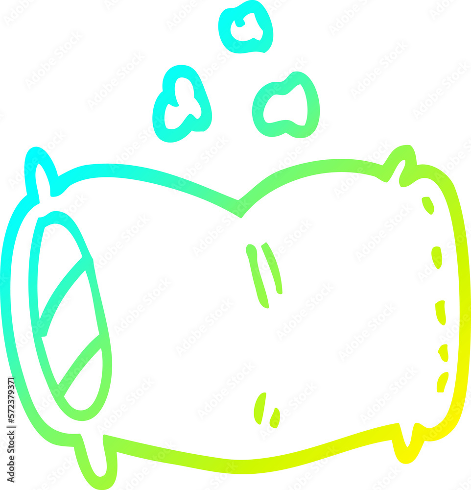 cold gradient line drawing cartoon fluffy pillow cold gradient line drawing cartoon fluffy pillow