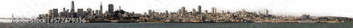 San Francisco Skyline isolated on white