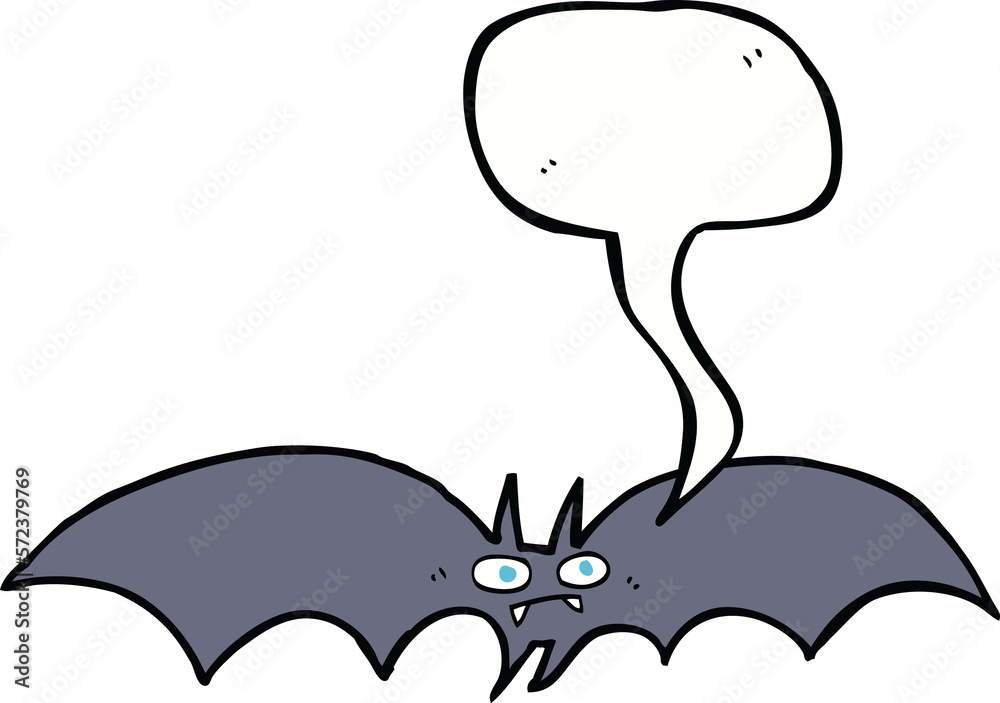 cartoon vampire bat with speech bubble cartoon vampire bat with speech bubble