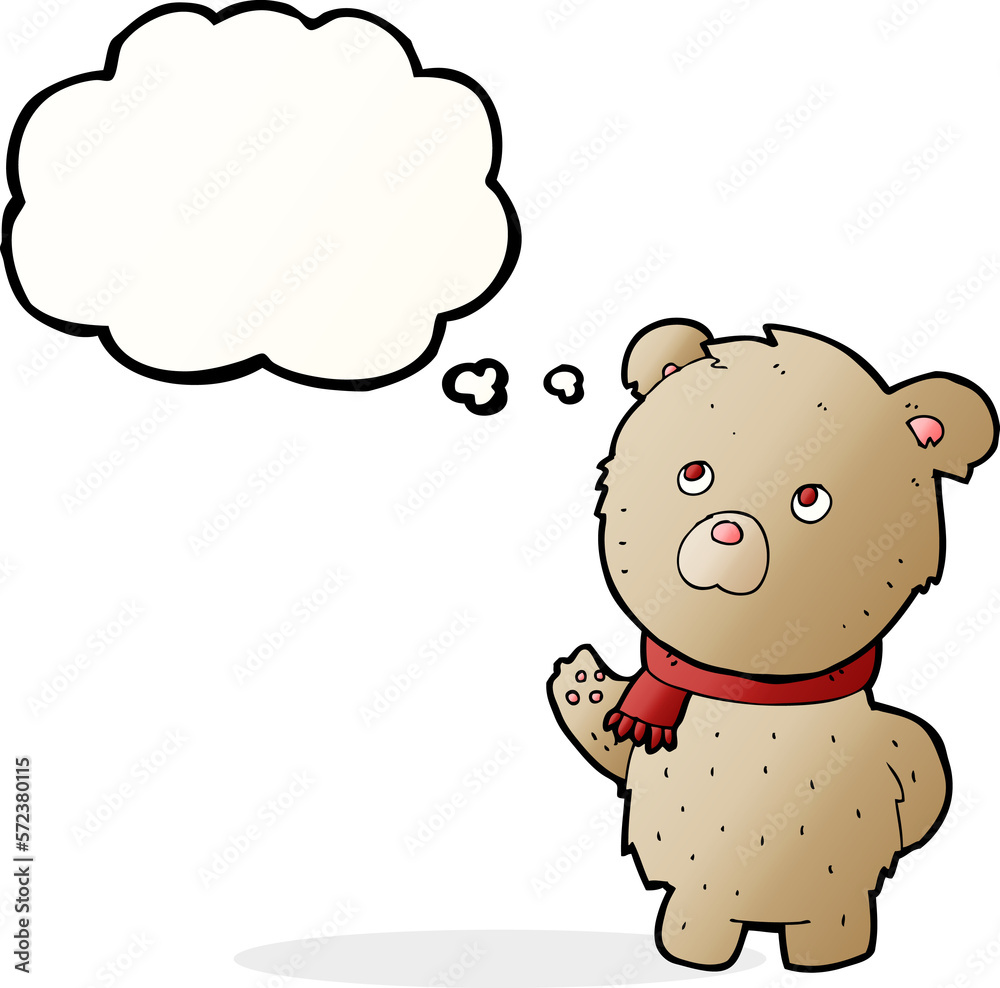 cartoon teddy bear with thought bubble cartoon teddy bear with thought bubble