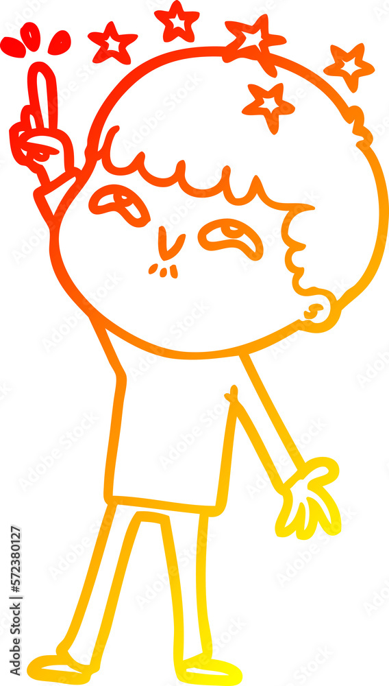 warm gradient line drawing cartoon amazed boy warm gradient line drawing cartoon amazed boy