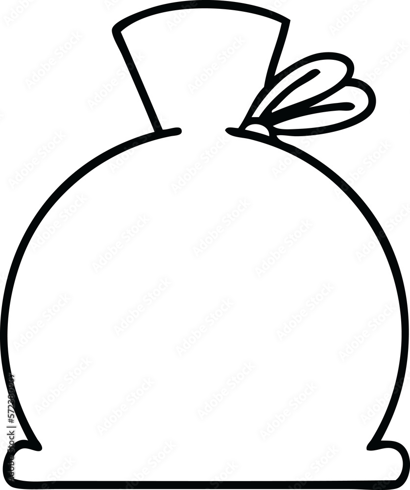 line drawing cartoon bag line drawing cartoon bag
