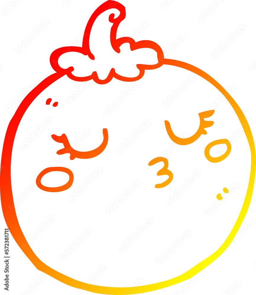 warm gradient line drawing cartoon tomato warm gradient line drawing cartoon tomato