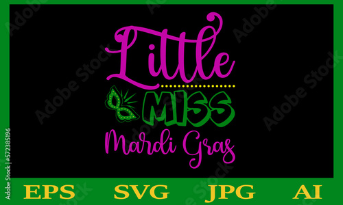 Little Miss Mardi Gras SVG 