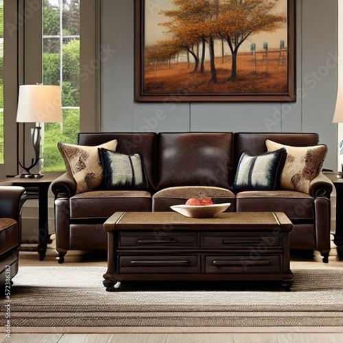 living interior with sofa