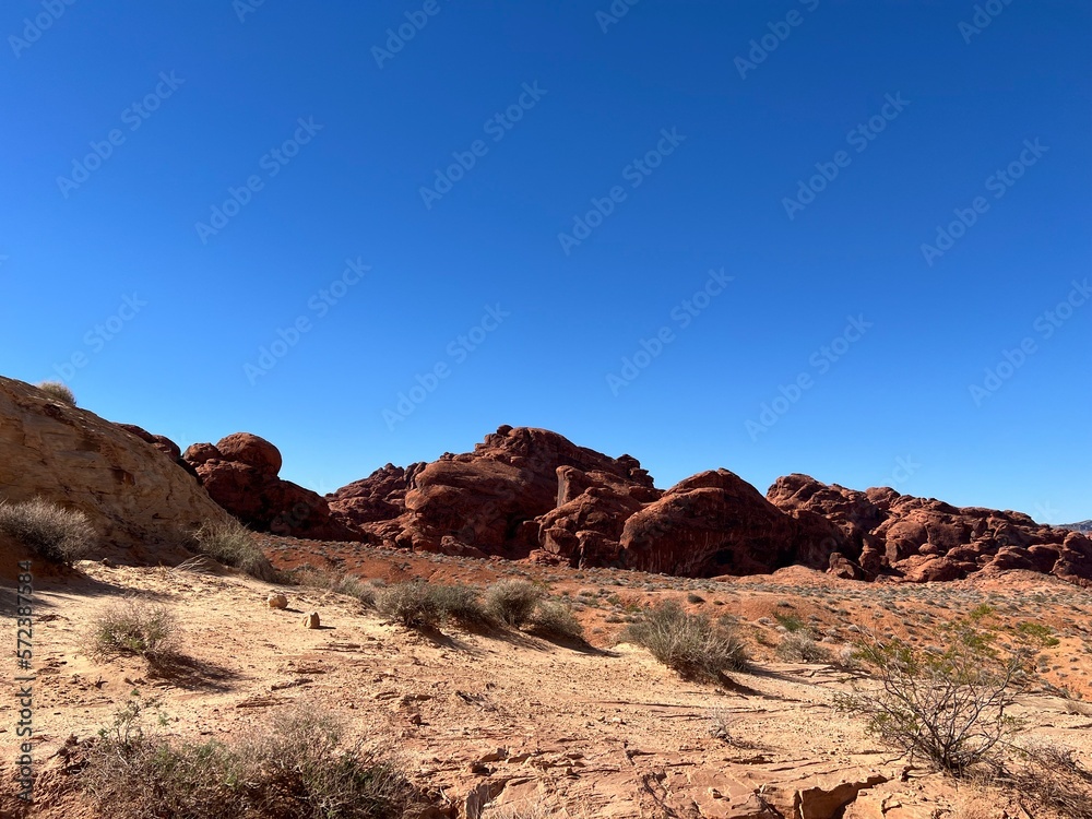 Land formation valley of fire sandstone desert