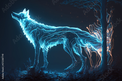 Wolf Spirit, Generative AI © Melih