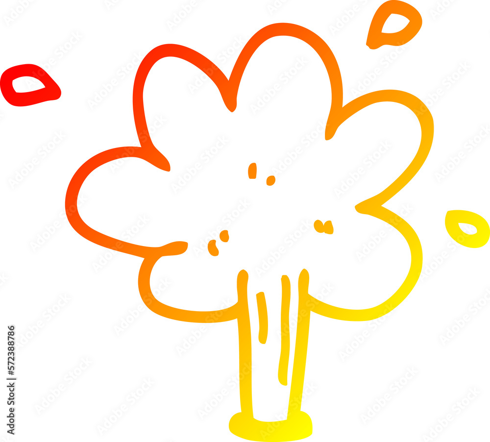 warm gradient line drawing cartoon squirting water warm gradient line drawing cartoon squirting water
