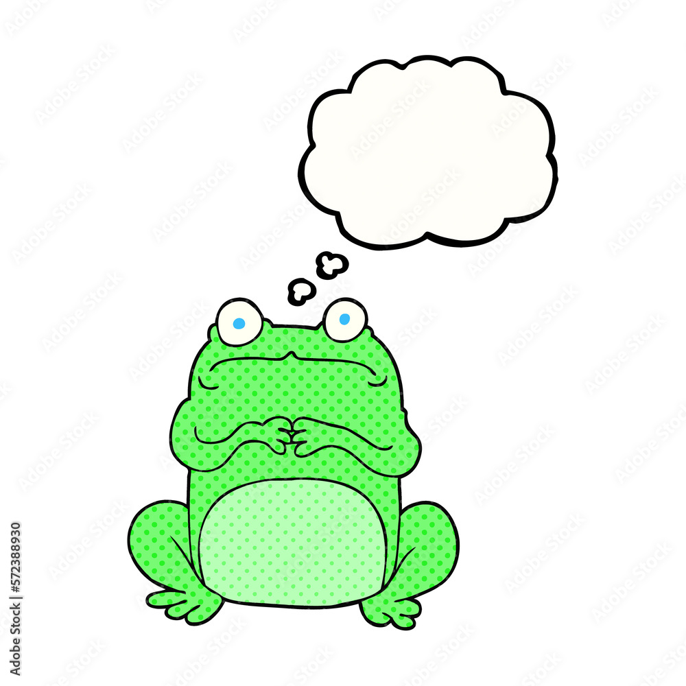 thought bubble cartoon nervous frog thought bubble cartoon nervous frog