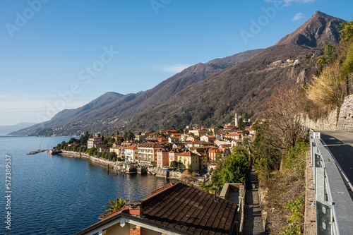 HIgh ange view of Cannero in the Lake Maggiore © Alessio