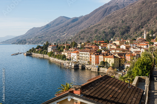 HIgh ange view of Cannero in the Lake Maggiore © Alessio