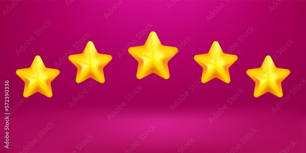 3d star icon vector for rating, survey or review concept 3d star icon vector for rating, survey or review concept