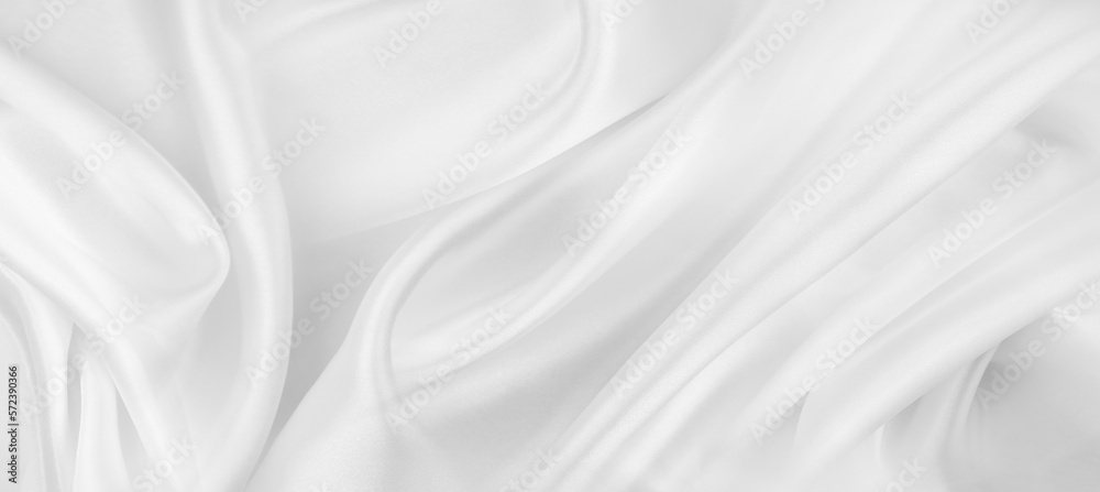 White silk fabric