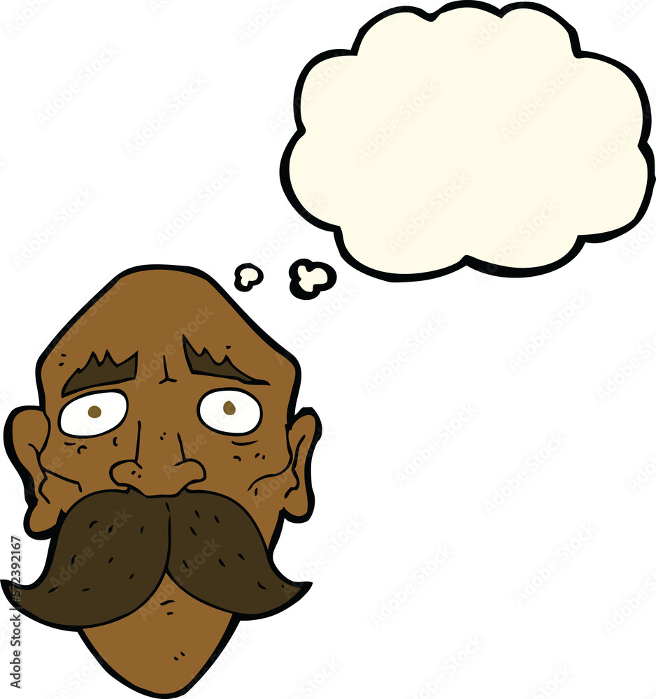 cartoon sad old man with thought bubble cartoon sad old man with thought bubble