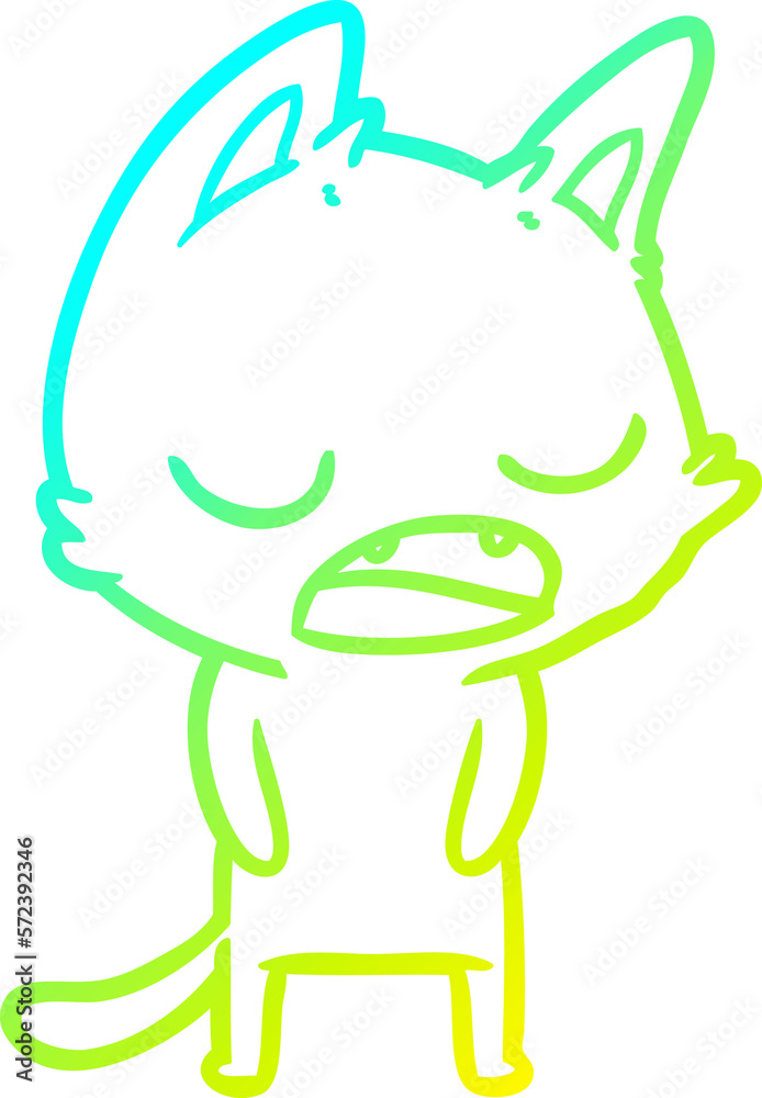 cold gradient line drawing talking cat cartoon cold gradient line drawing talking cat cartoon