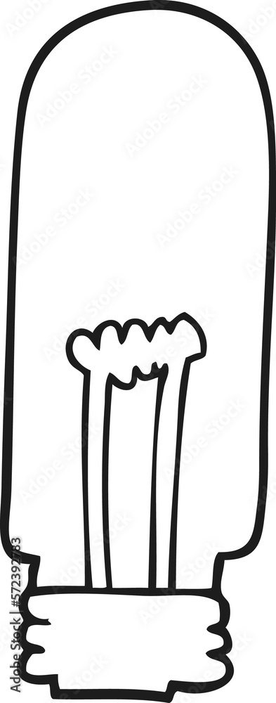 black and white cartoon light bulb black and white cartoon light bulb