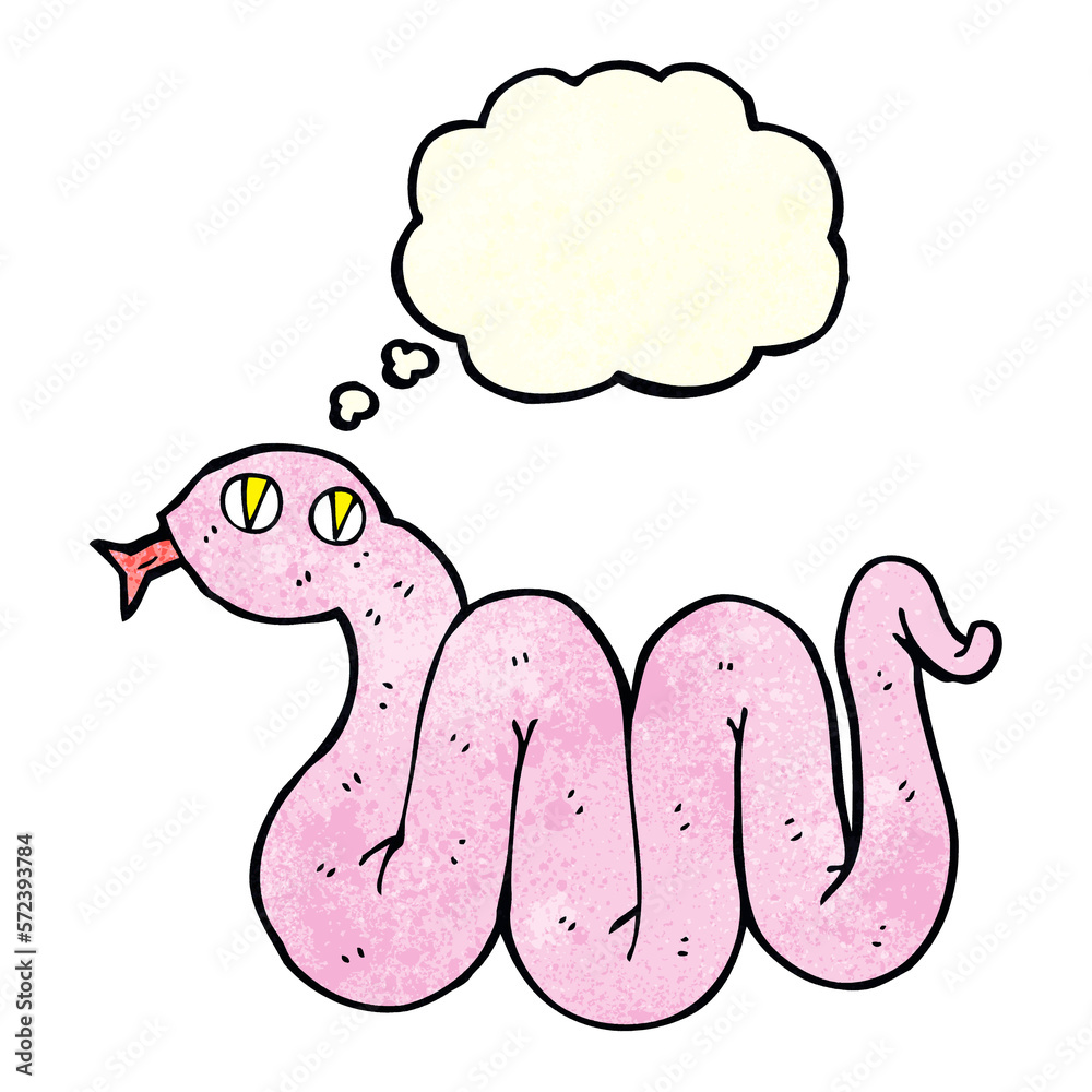 funny cartoon snake with thought bubble funny cartoon snake with thought bubble