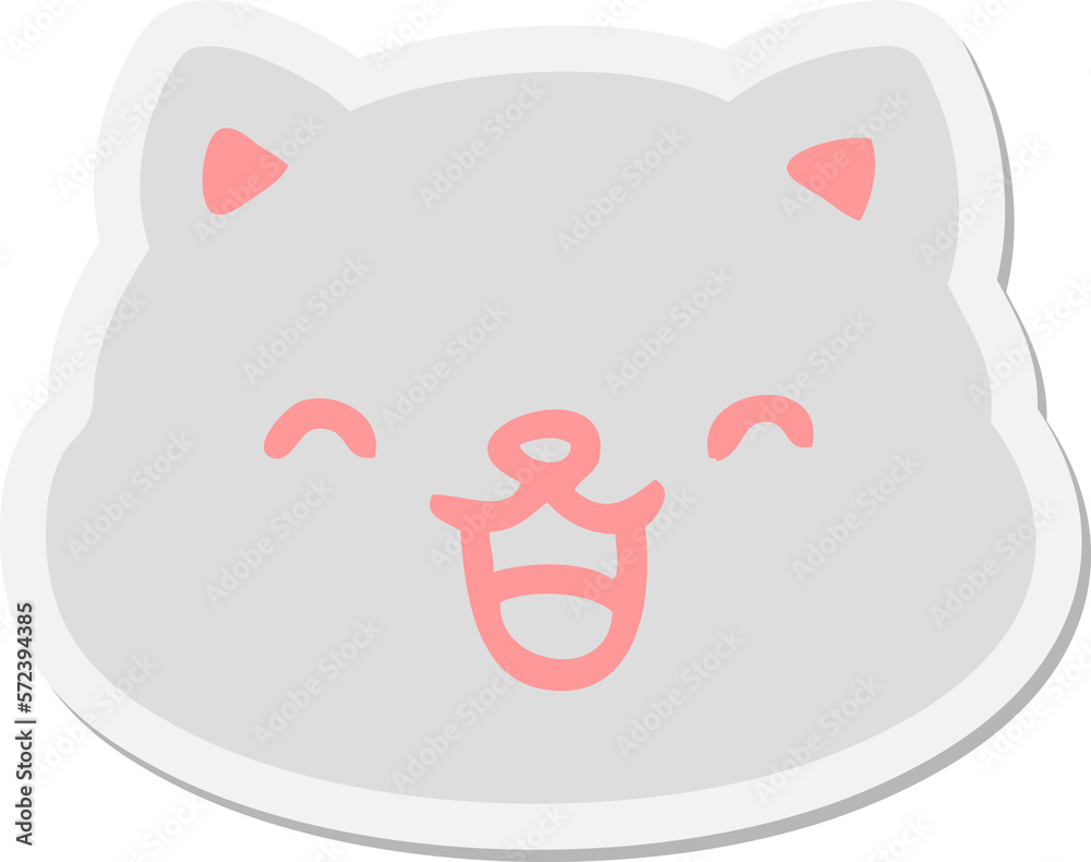 cat face sticking out tongue sticker cat face sticking out tongue sticker