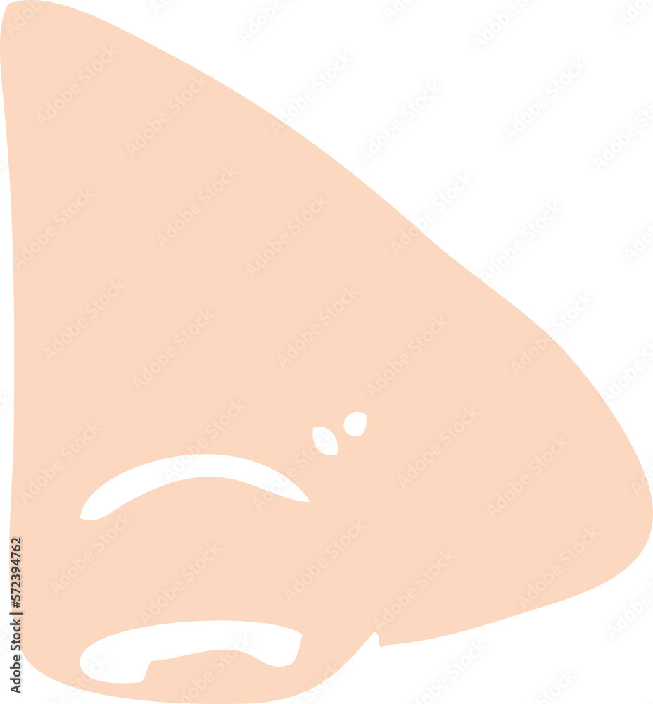 flat color illustration cartoon nose flat color illustration cartoon nose