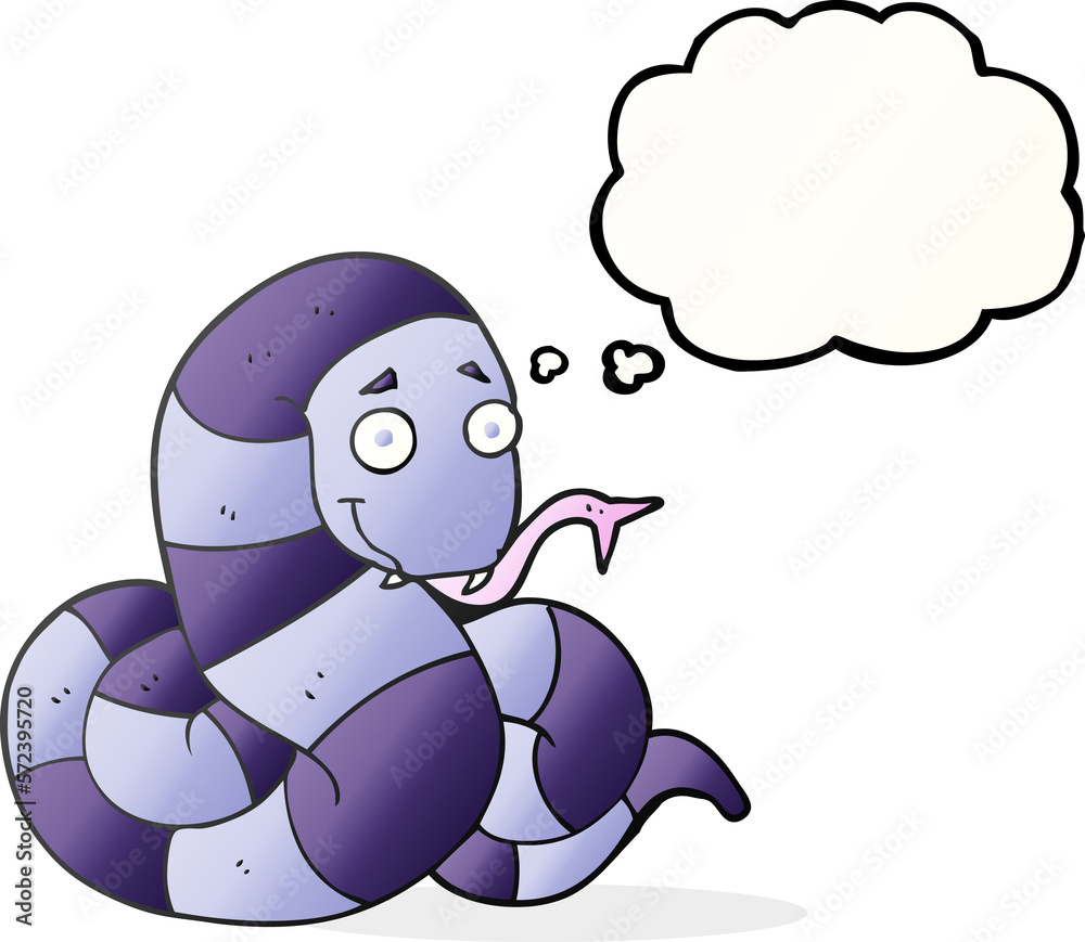 Obraz premium thought bubble cartoon snake
