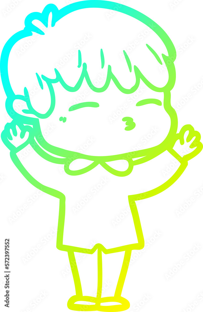 cold gradient line drawing cartoon curious boy cold gradient line drawing cartoon curious boy