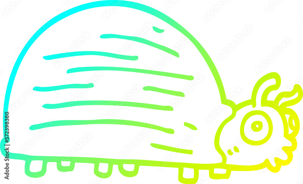 Obraz premium cold gradient line drawing cartoon huge beetle