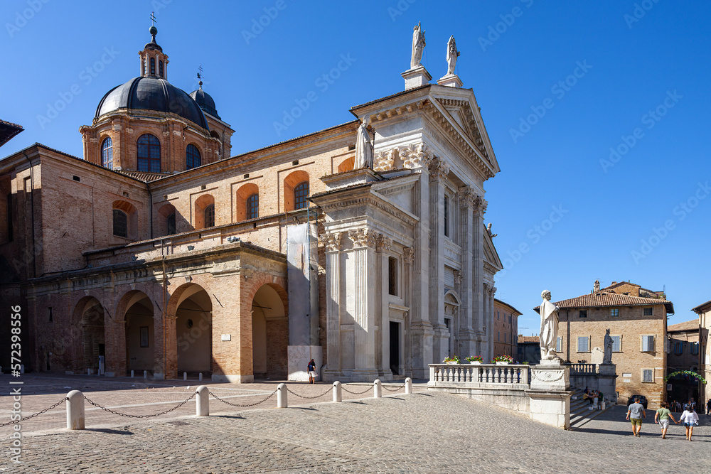 View of Urbino's city cathedral