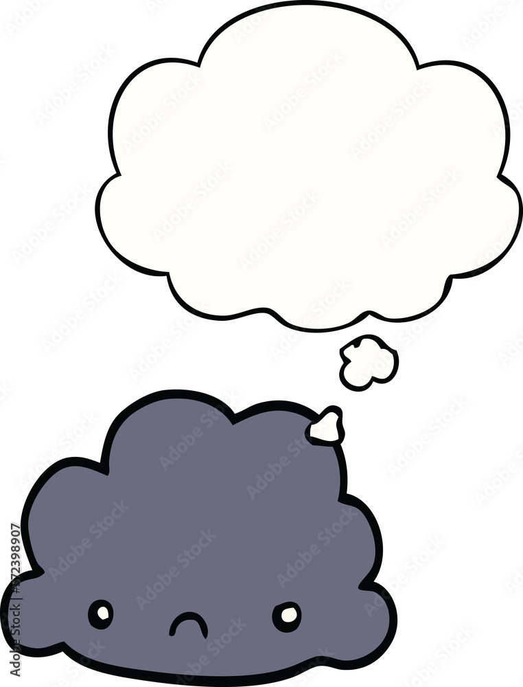 cartoon cloud and thought bubble cartoon cloud and thought bubble
