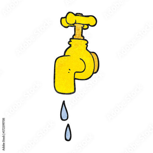 textured cartoon dripping faucet