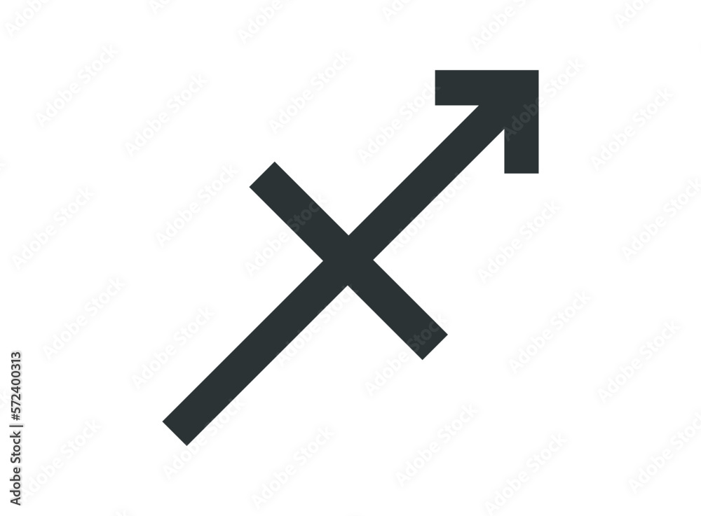 Fototapeta premium Simple sagittarius astrological sign. 