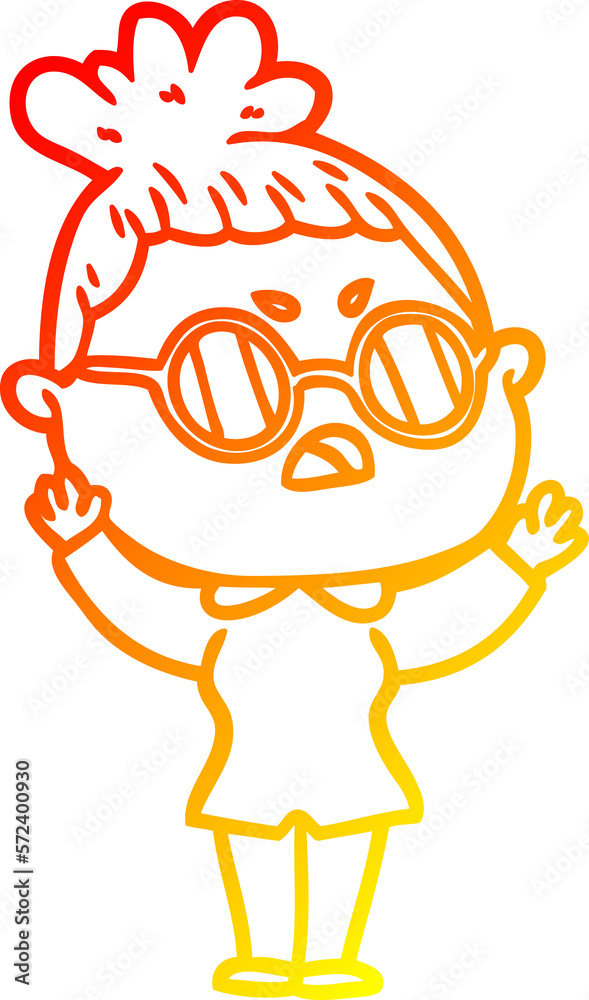 warm gradient line drawing cartoon annoyed woman warm gradient line drawing cartoon annoyed woman