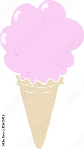 flat color style cartoon ice cream
