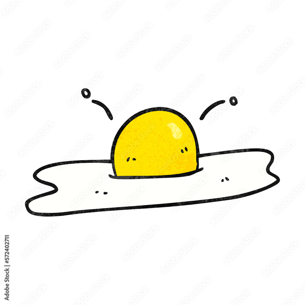 textured cartoon fried egg textured cartoon fried egg