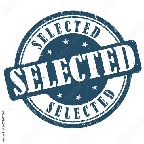 Selected grunge rubber stamp