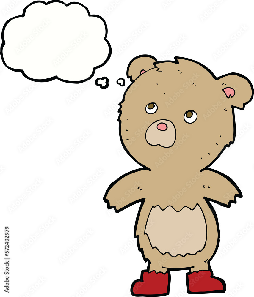 cartoon teddy bear with thought bubble cartoon teddy bear with thought bubble