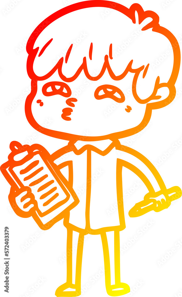 warm gradient line drawing cartoon curious man warm gradient line drawing cartoon curious man