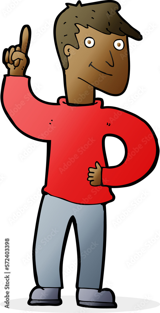 cartoon man with great idea cartoon man with great idea