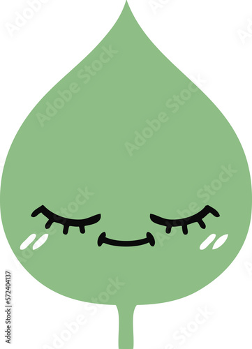 Obraz na plátne flat color retro cartoon expressional leaf