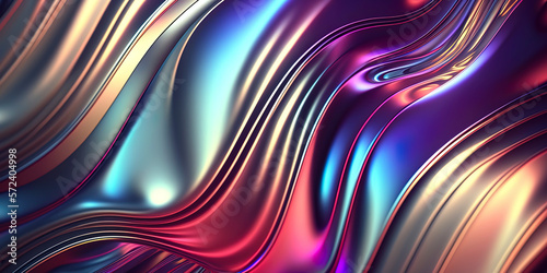 Fluid holographic iridescent shapes WALLPAPER