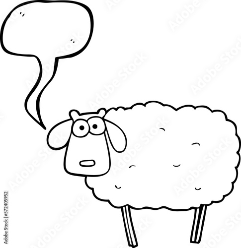 speech bubble cartoon sheep