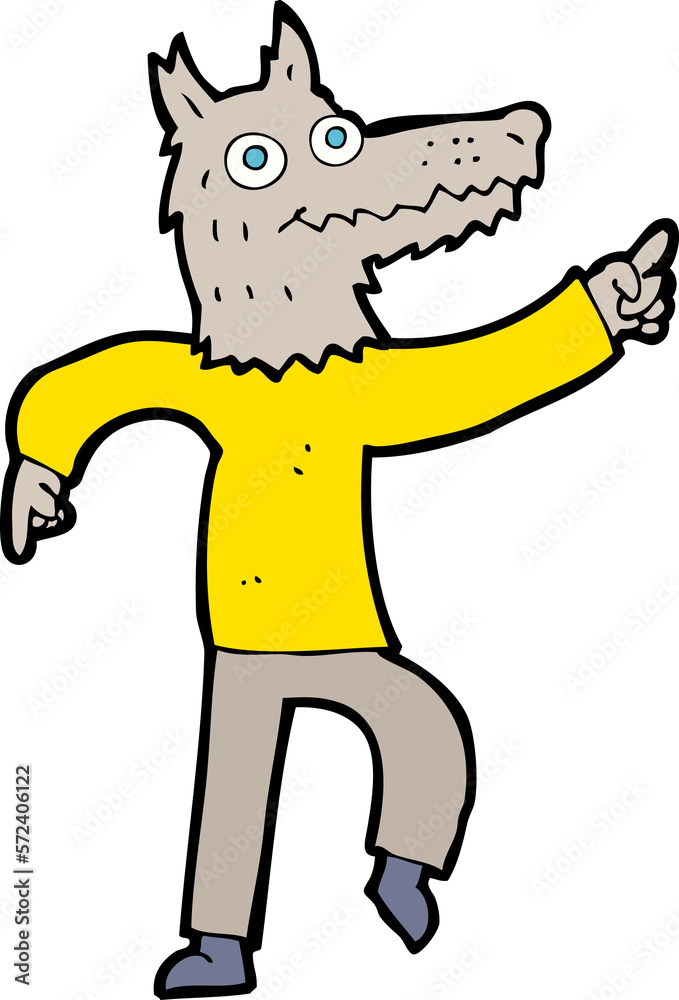 cartoon wolf man cartoon wolf man
