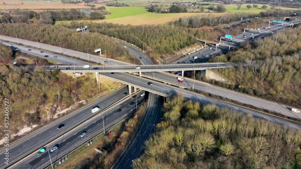 M25 and M1 Motorway Interchange Junctions Aerial View M25 and M1 Motorway Interchange Junctions Aerial View