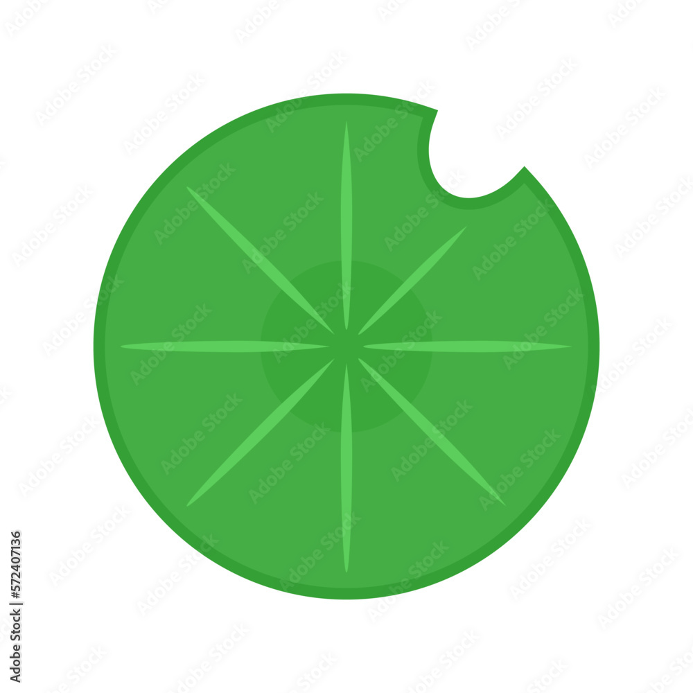 Lily pad icon. Lily cartoon vector on white background. Lily pad icon. Lily cartoon vector on white background.
