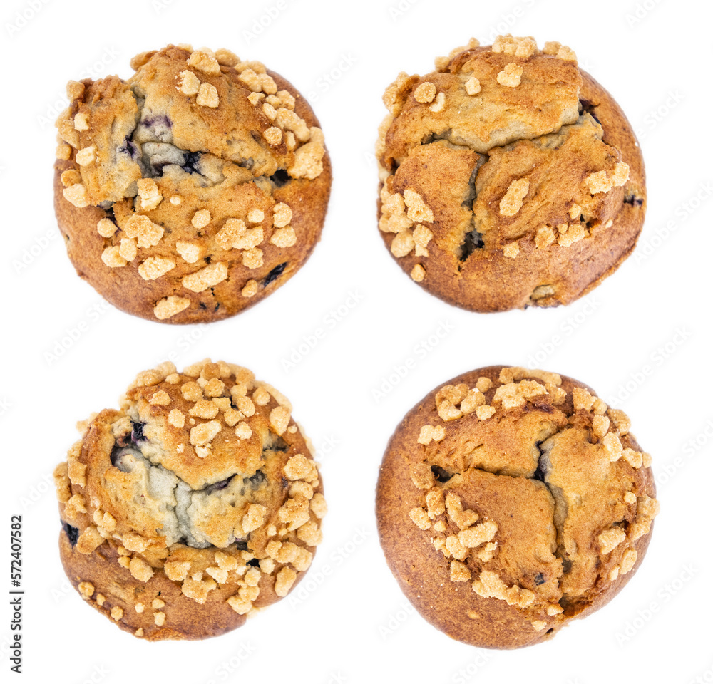 Blueberry Muffins on transparent background (selective focus; close-up shot) Blueberry Muffins on transparent background (selective focus; close-up shot)