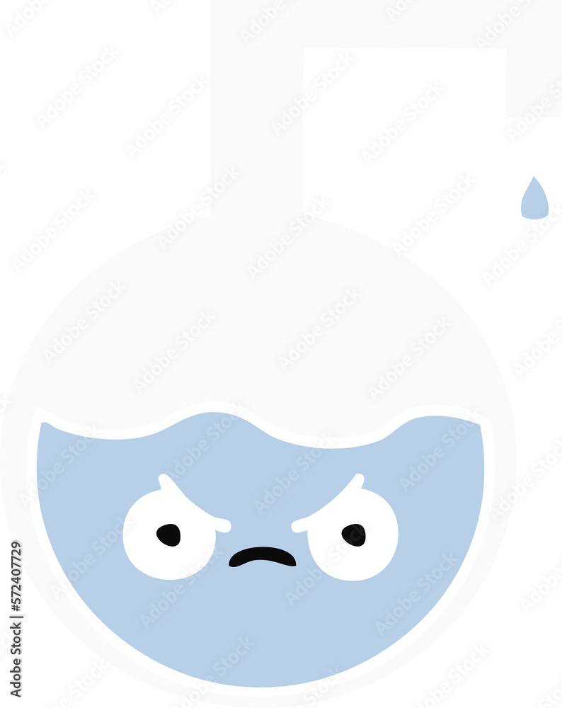 flat color retro cartoon science experiment flat color retro cartoon science experiment