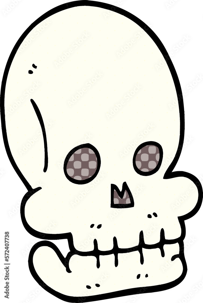 Fototapeta premium cartoon doodle funny skull